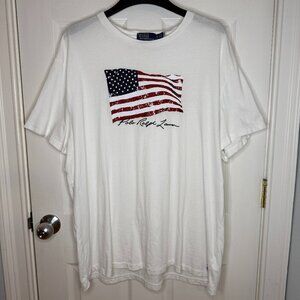 Polo Ralph Lauren Flying American Flag Jersey T-Shirt USA Patriotic Size XXL